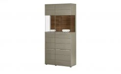 Berger & Rath Vitrine Claro | Londra (Hellgrau) Sichtbare Rückwand: Wildnussbaum ohne Glaseinlegeböden -Komm Store 13231641 8 202108121318