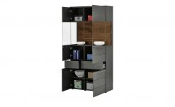 Berger & Rath Vitrine Claro | Anthrazit Sichtbare Rückwand: Wildnussbaum ohne Glaseinlegeböden -Komm Store 13231642 5 202108121318