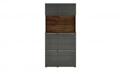 Berger & Rath Vitrine Claro | Anthrazit Sichtbare Rückwand: Wildnussbaum ohne Glaseinlegeböden -Komm Store 13231642 9 202108121318