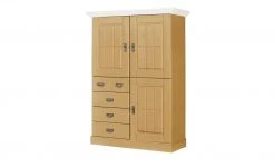 maison bleue Highboard Florian | laugenfarben / Weiß Türen aus Holz