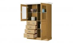 maison bleue Highboard Florian | laugenfarben / Weiß Türen mit Glaseinsatz -Komm Store 13231816 6 202108131411