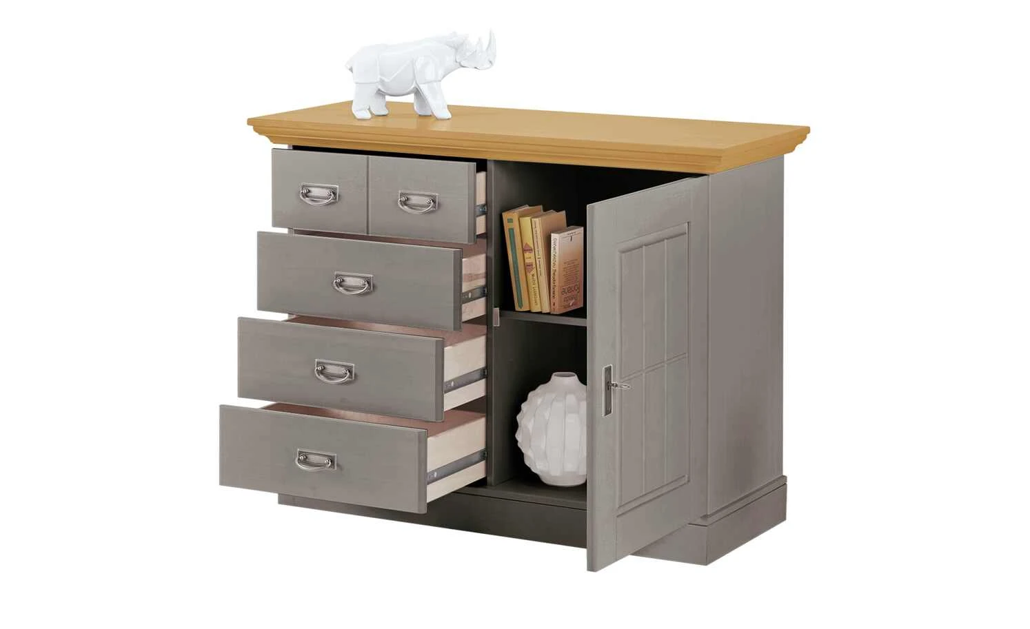 maison bleue Brotschrank Florian | Grau / laugenfarben 2 maison bleue Brotschrank Florian | Grau / laugenfarben – Bild 2