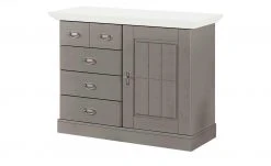 maison bleue Brotschrank Florian | Grau / Weiß