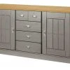 maison bleue Sideboard Florian | Grau / laugenfarben