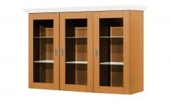 maison bleue Vitrinenaufsatz für Sideboard Florian | bernsteinfarben / Weiß