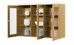 maison bleue Vitrinenaufsatz für Sideboard Florian | laugenfarben / Weiß -Komm Store 13231832 4 202108191247