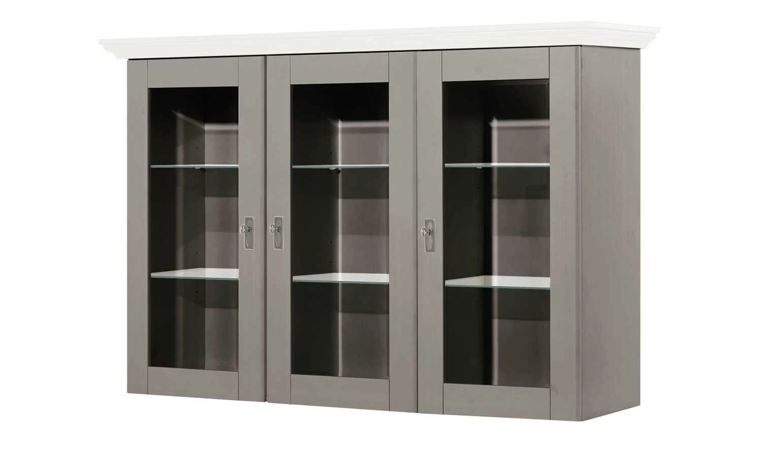 maison bleue Vitrinenaufsatz für Sideboard Florian | Grau / Weiß 1 maison bleue Vitrinenaufsatz für Sideboard Florian | Grau / Weiß