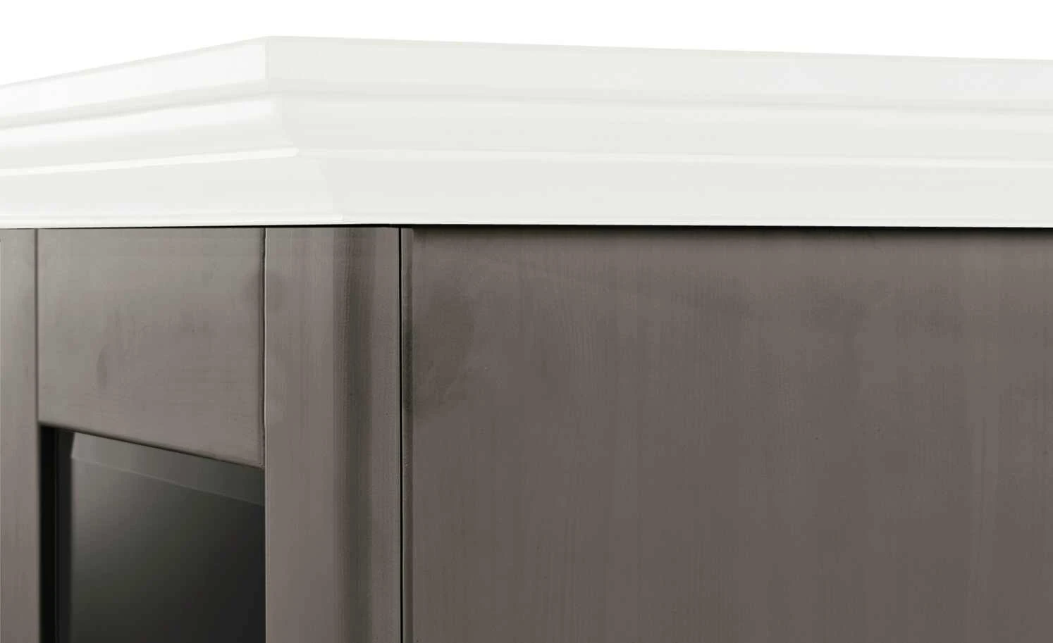 maison bleue Vitrinenaufsatz für Sideboard Florian | Grau / Weiß 5 maison bleue Vitrinenaufsatz für Sideboard Florian | Grau / Weiß – Bild 5