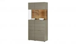 Berger & Rath Vitrine Claro | Londra (Hellgrau) Sichtbare Rückwand: Wildeiche ohne Glaseinlegeböden -Komm Store 13232077 9 202108192239