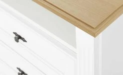 maison bleue TV-Element Petit Chalet | 119|cm Weiß / Asteiche -Komm Store 13232331 3 202206231234