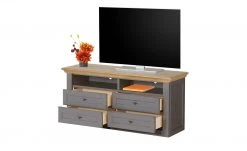 maison bleue TV-Element Petit Chalet | 119|cm Graphit / Asteiche -Komm Store 13232333 10 202206231234