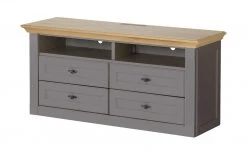 maison bleue TV-Element Petit Chalet | 119|cm Graphit / Asteiche