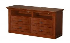 maison bleue TV-Element Petit Chalet | 119|cm Cognac antik / Cognac antik