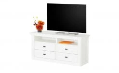 maison bleue TV-Element Petit Chalet | 134|cm Weiß / Weiß -Komm Store 13232336 10 202206231234