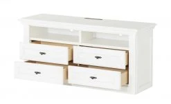 maison bleue TV-Element Petit Chalet | 134|cm Weiß / Weiß -Komm Store 13232336 2 202206231234