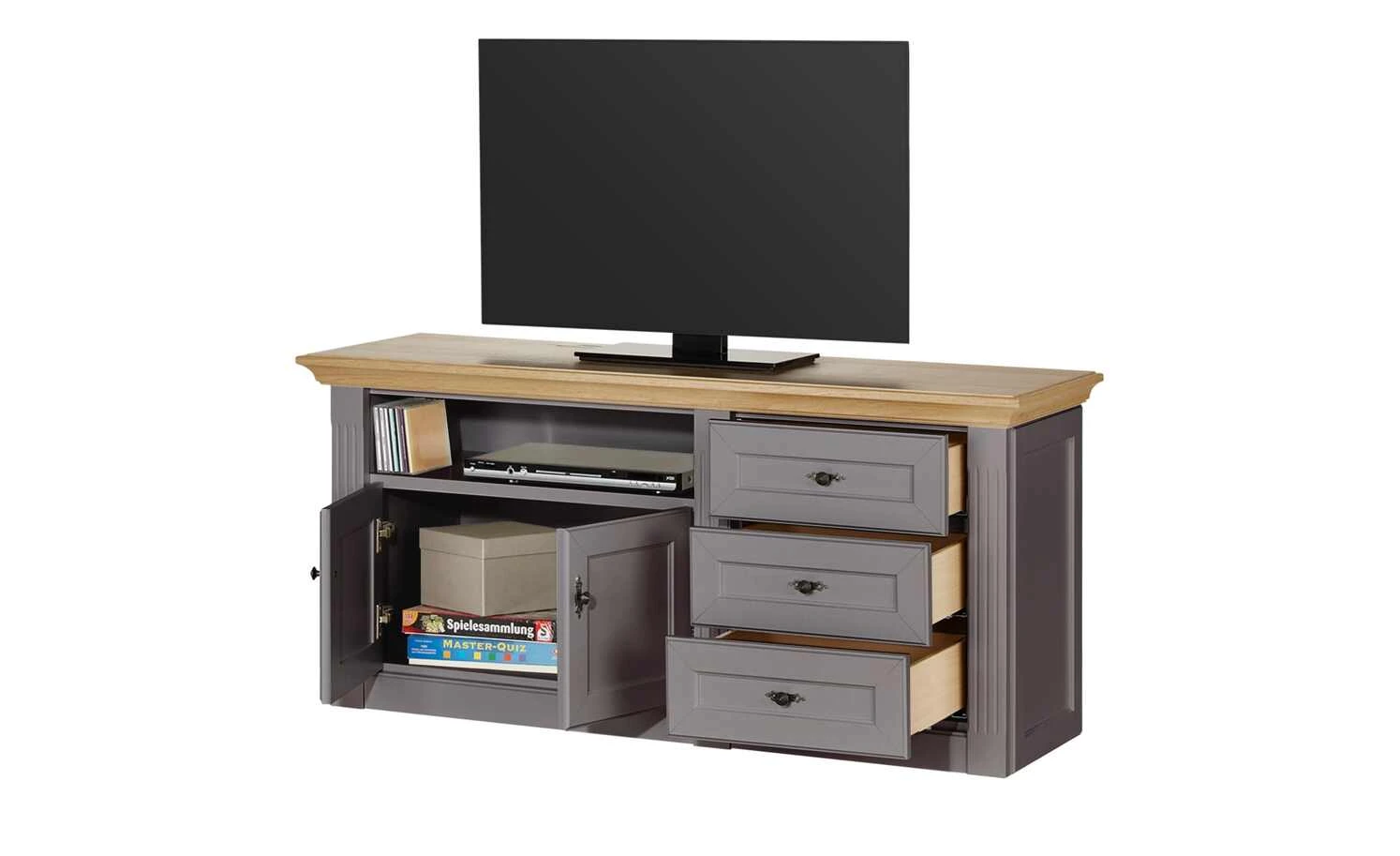 maison bleue TV-Element Petit Chalet | Graphit / Asteiche 2 maison bleue TV-Element Petit Chalet | Graphit / Asteiche – Bild 2