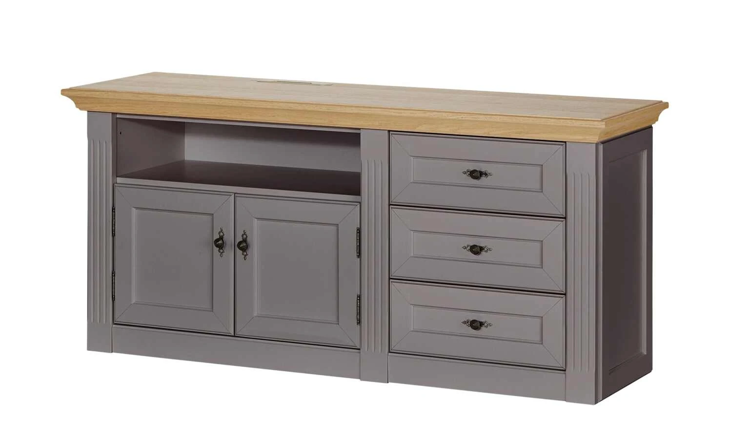 maison bleue TV-Element Petit Chalet | Graphit / Asteiche 1 maison bleue TV-Element Petit Chalet | Graphit / Asteiche