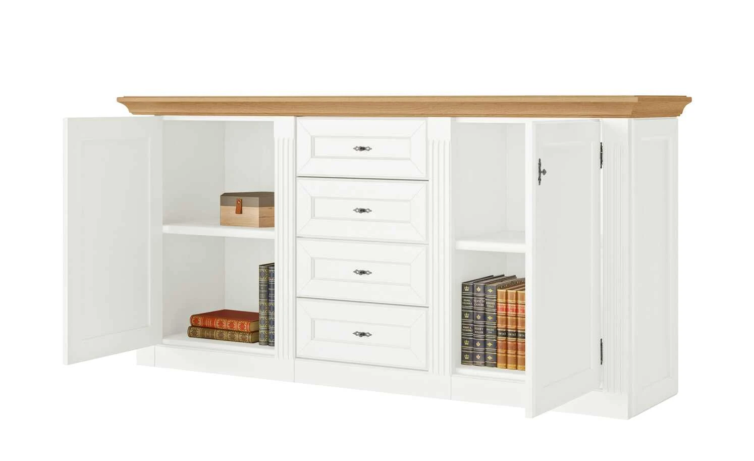 maison bleue Sideboard Petit Chalet | Weiß / Asteiche 3 maison bleue Sideboard Petit Chalet | Weiß / Asteiche – Bild 3