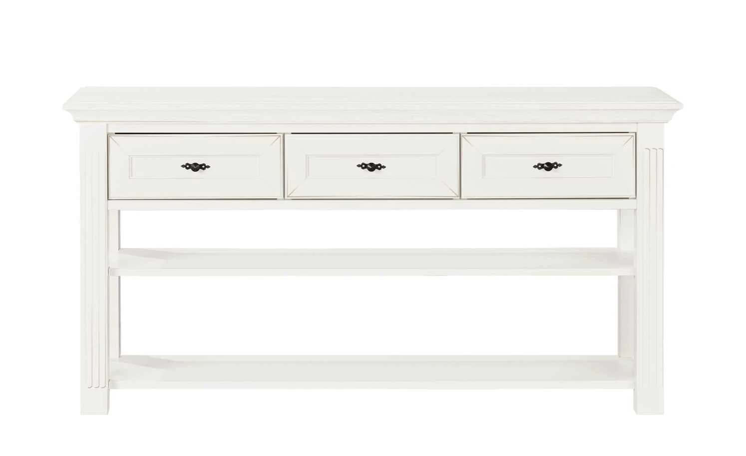 maison bleue Anrichte Petit Chalet | Vintage Weiß / Vintage Weiß ohne Flechtkörbe 2 maison bleue Anrichte Petit Chalet | Vintage Weiß / Vintage Weiß ohne Flechtkörbe – Bild 2