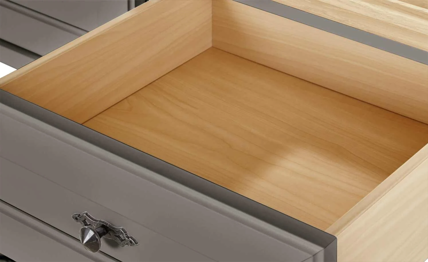 maison bleue Anrichte Petit Chalet | Graphit (Grau) / Asteiche mit Flechtkörben 7 maison bleue Anrichte Petit Chalet | Graphit (Grau) / Asteiche mit Flechtkörben – Bild 7