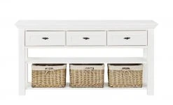 maison bleue Anrichte Petit Chalet | Weiß / Weiß mit Flechtkörben -Komm Store 13232358 8 202203291236