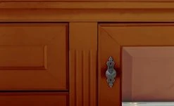 maison bleue Highboard Petit Chalet | Cognac antik (Braun) mit Glastüren -Komm Store 13232365 15 202206232232