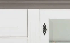 maison bleue Highboard Petit Chalet | Weiß / Graphitgrau mit Glastüren -Komm Store 13232367 15 202206232232