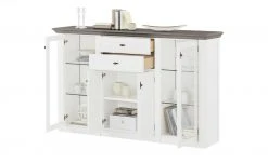 maison bleue Highboard Petit Chalet | Weiß / Graphitgrau mit Glastüren -Komm Store 13232367 4 202206232232