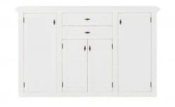 maison bleue Highboard Petit Chalet | Weiß mit Holztüren -Komm Store 13232368 3 202206232232