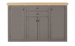 maison bleue Highboard Petit Chalet | Graphitgrau / Asteiche mit Holztüren -Komm Store 13232372 8 202206232232