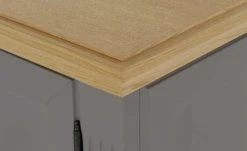 maison bleue Highboard Petit Chalet | Graphitgrau / Asteiche mit Holzboden -Komm Store 13232375 13 202207111247