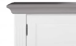 maison bleue Highboard Petit Chalet | Weiß / Graphitgrau mit Holzboden -Komm Store 13232376 13 202207111247