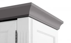 maison bleue Highboard Petit Chalet | Weiß / Graphitgrau mit Holzboden -Komm Store 13232376 6 202207111247