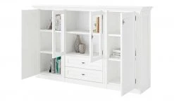 maison bleue Highboard Petit Chalet | Weiß mit Holzboden -Komm Store 13232377 13 202207111247