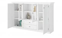 maison bleue Highboard Petit Chalet | Vintage Weiß mit Holzboden -Komm Store 13232378 12 202207111247