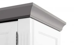 maison bleue Highboard Petit Chalet | Weiß / Graphitgrau mit Glasboden -Komm Store 13232381 9 202207111247