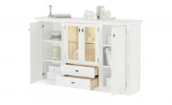 maison bleue Highboard Petit Chalet | Vintage Weiß mit Glasboden -Komm Store 13232382 3 202207111247