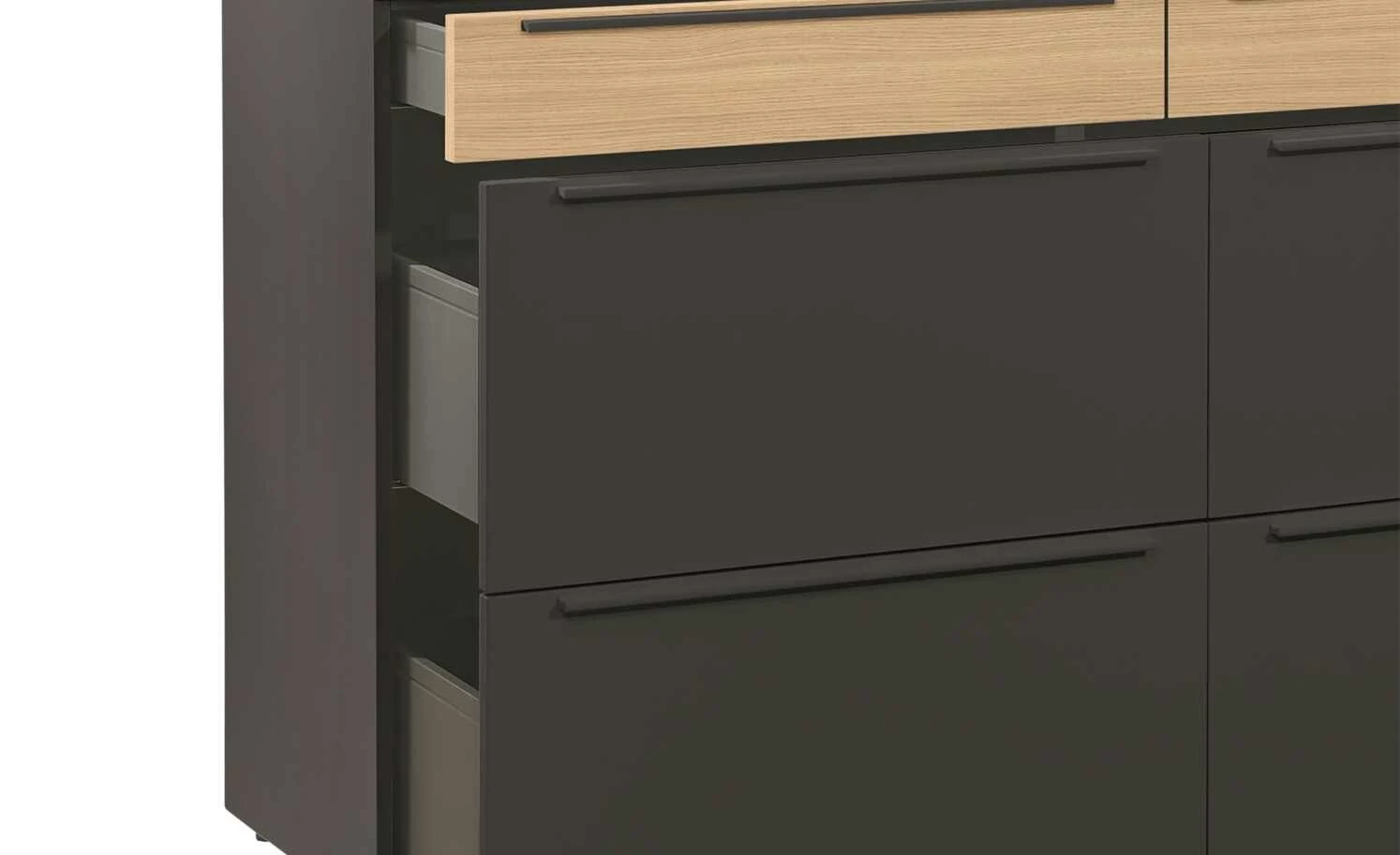 now! by hülsta Sideboard now! touch | Schwarz / Samteiche Natur (Nachbildung) 141|cm 2 now! by hülsta Sideboard now! touch | Schwarz / Samteiche Natur (Nachbildung) 141|cm – Bild 2
