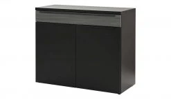 now! by hülsta Sideboard now! touch | Schwarz / Samteiche Grau (Nachbildung) rechts