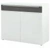 now! by hülsta Sideboard now! touch | Reinweiß / Samteiche Grau (Nachbildung) links