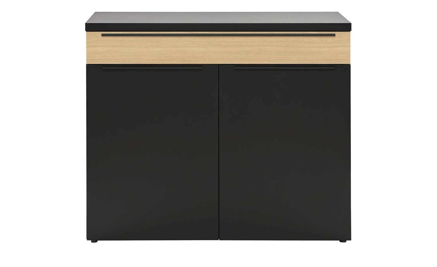 now! by hülsta Sideboard now! touch | Schwarz / Samteiche Natur (Nachbildung) links 2 now! by hülsta Sideboard now! touch | Schwarz / Samteiche Natur (Nachbildung) links – Bild 2