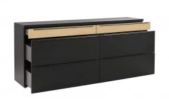 now! by hülsta Sideboard now! touch | Schwarz / Samteiche Natur (Nachbildung) 211|cm -Komm Store 13232782 2 202203222233