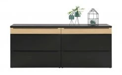 now! by hülsta Sideboard now! touch | Schwarz / Samteiche Natur (Nachbildung) 211|cm -Komm Store 13232782 4 202203222233