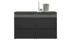 now! by hülsta Sideboard now! touch | Schwarz / Samteiche Grau (Nachbildung) 141|cm -Komm Store 13232785 3 202203222233