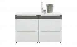 now! by hülsta Sideboard now! touch | Reinweiß / Samteiche Grau (Nachbildung) 141|cm -Komm Store 13232786 2 202203222233