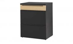 now! by hülsta Sideboard now! touch | Schwarz / Samteiche Natur (Nachbildung) 71|cm