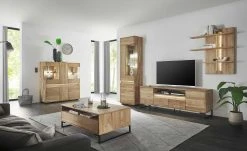 Westerburg Highboard massiv Texas | Wildeiche Bianco