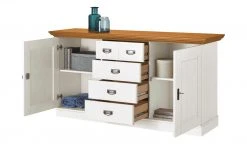 maison bleue Sideboard Florian | Weiß / bernsteinfarben -Komm Store 13318899 9 202108130002