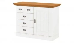 maison bleue Brotschrank Florian | Weiß / bernsteinfarben