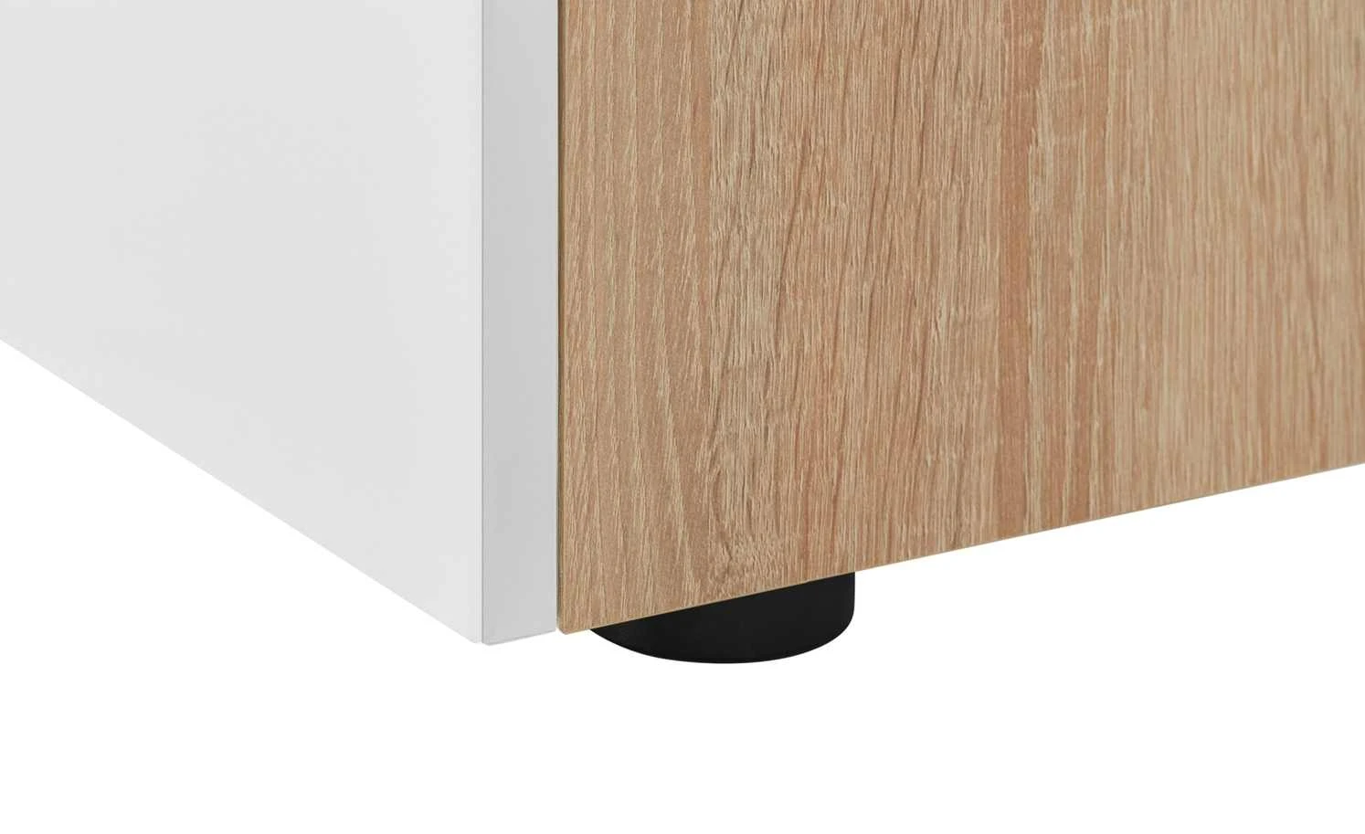 Kommode Vitreo | Eiche Sägerau (Nachbildung) / Weiß 2 Kommode Vitreo | Eiche Sägerau (Nachbildung) / Weiß – Bild 2